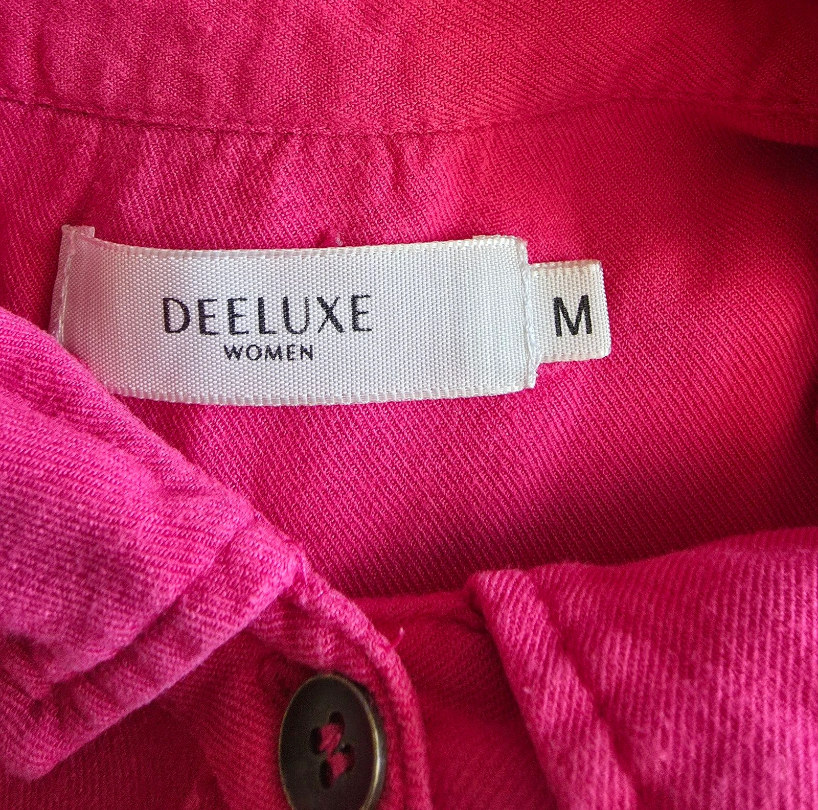 Robe chemise magenta M 38 Deeluxe robe curta rosa fúsia fluida – photo 9